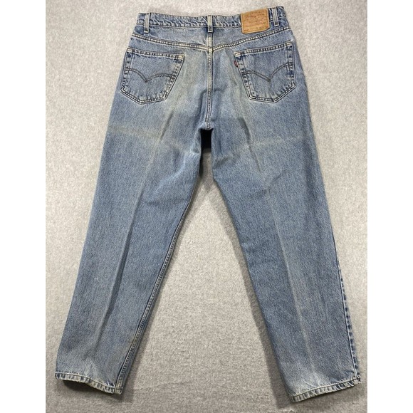 Levi Strauss 550 Jeans Mens Size 34x31 Straight Relaxed Faded Distressed‎ Denim - Picture 8 of 15